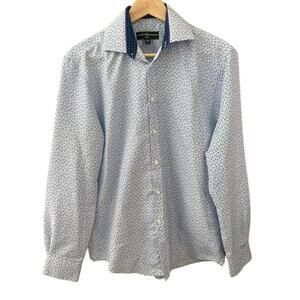 Society of Threads Slim Fit Ditsy Floral Button Down Shirt - Small